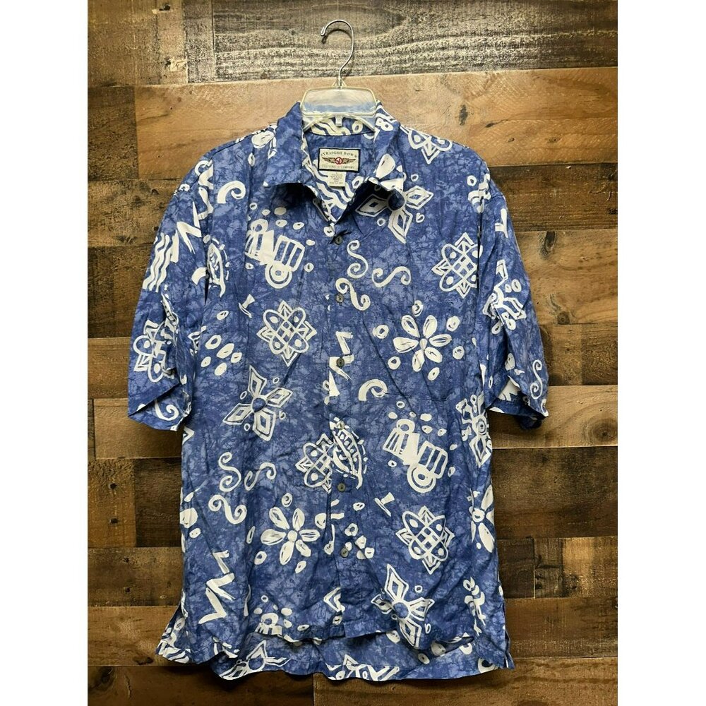 Straight Down‎ Men's Short Sleeve Button Up Size Large *Made in USA